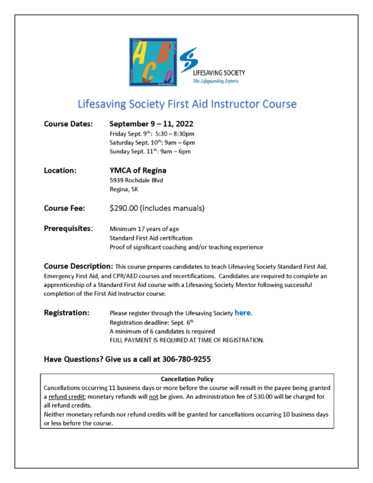 Aquatics YMCA of Regina Building Healthier Communities